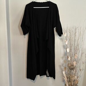 LulaRoe Shirley black open front waterfall sweater